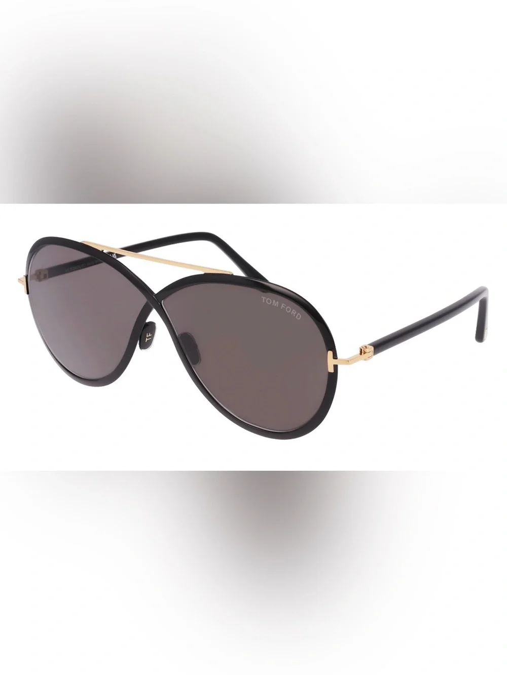 NEW Tom Ford Rickie Black and Gold Aviator Sunglasses